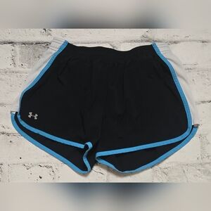 Under Armour Womens Running Shorts Navy Blue Lined Size Medium